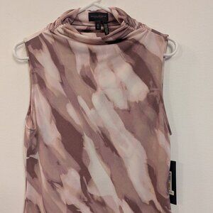 Donna Karan Plum and Beige Ombre Shell Top, Medium